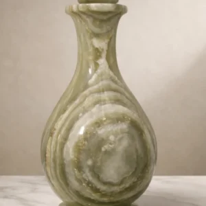 Green onyx stone decorative vase