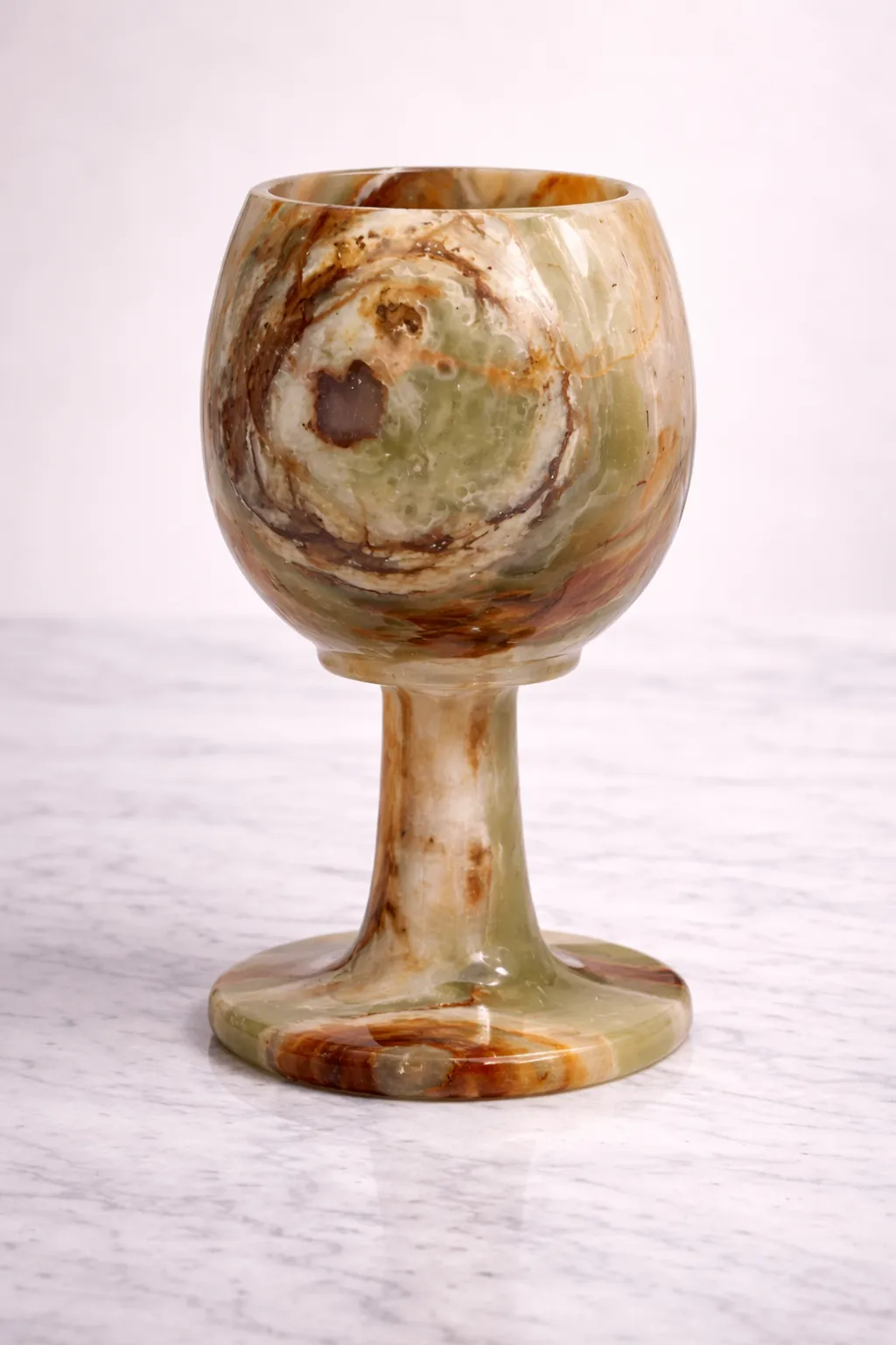 Natural onyx goblet cups set