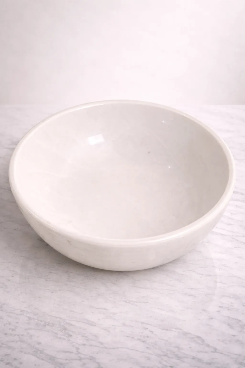White onyx stone bowl